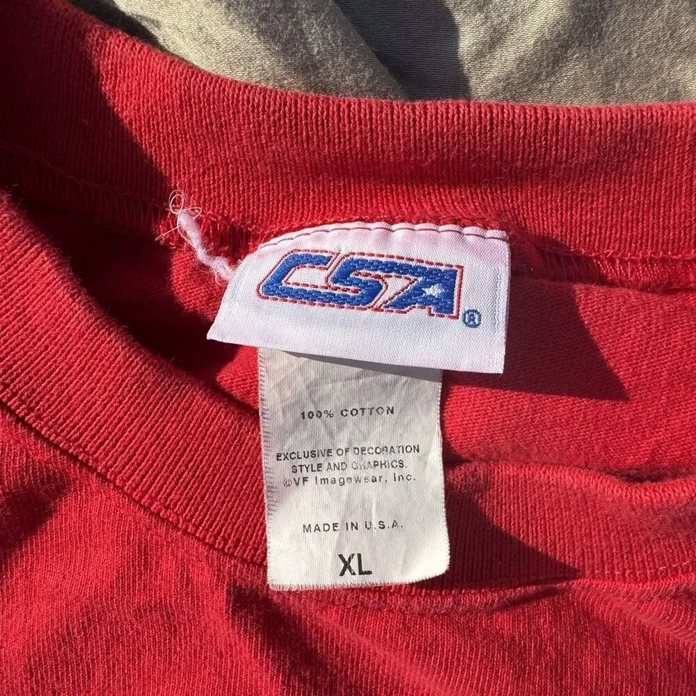 St. Louis Cardinals Tee Mens Sz XL Red CSA Made in USA Baseball Shirt Heavy